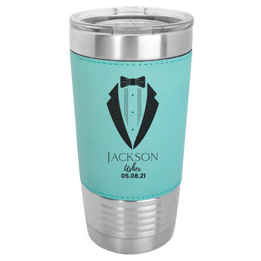 20oz Leatherette Groomsmen Tumblers | Groomsmen Gifts for Wedding